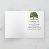 Like an Oak Tree Spirit Birthday Personalities カード (内部)