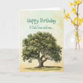 Like an Oak Tree Spirit Birthday Personalities カード (黄色い花)