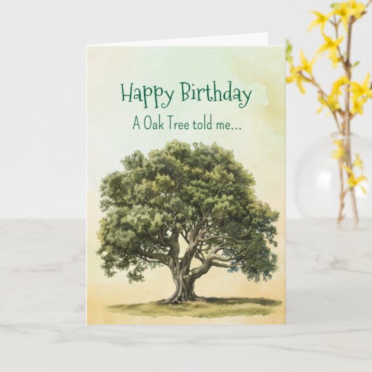 Like an Oak Tree Spirit  Birthday Personalities  カード (黄色い花)