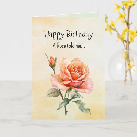 Like an Rose Your Spirit  Birthday Personalities  カード (黄色い花)