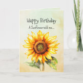 Like an Sunflower Your Birthday Personalities  カード (正面)