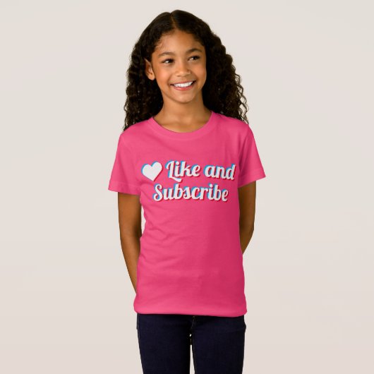 Like And Subscribe Tシャツ (正面フル)