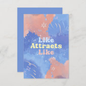 Like attracts Like, Motivational, Positive Quote サンキューカード (正面/裏面)