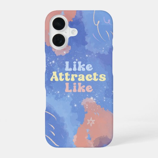 Like attracts Like, Motivational, Positive Quote iPhone 16ケース (裏面)