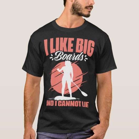 Like Big Boards SUP Girl Boarding Paddling Stand Tシャツ (正面)