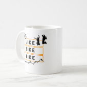 Like Bike Hike Berge Wandern コーヒーマグカップ (正面左)
