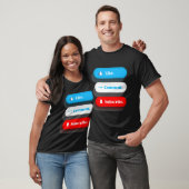 Like Comment Subscribe Vlogger Social Media Blogge Tシャツ (ユニセックス)