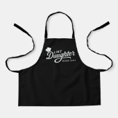 Like Daughter Sous Chef Typography Design エプロン (正面)