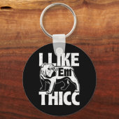 Like em Thicc - Bulldog Owner Animal Dog Lover キーホルダー (正面)