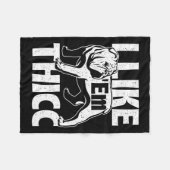 Like em Thicc - Bulldog Owner Animal Dog Lover フリースブランケット (正面(横))