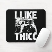 Like em Thicc - Bulldog Owner Animal Dog Lover マウスパッド (マウス)