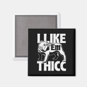 Like em Thicc - Bulldog Owner Animal Dog Lover マグネット (正面/裏面)