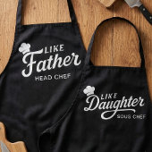 Like Father Head Chef Typography Design エプロン