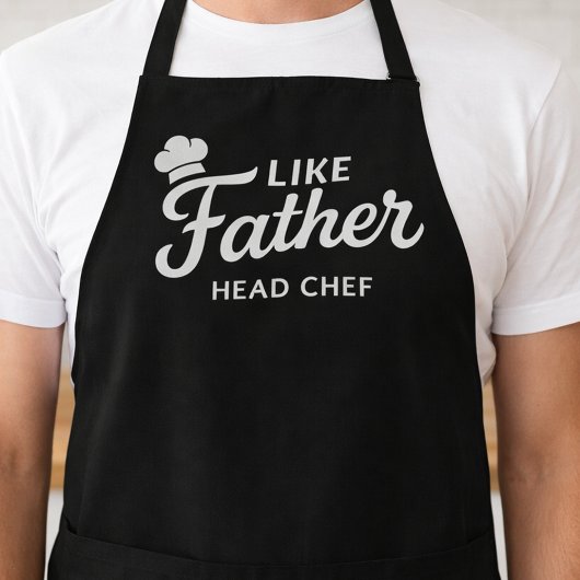 Like Father Head Chef Typography Design エプロン
