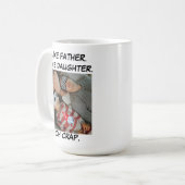 Like Father Likeドーターフォト白黒 コーヒーマグカップ (正面左)