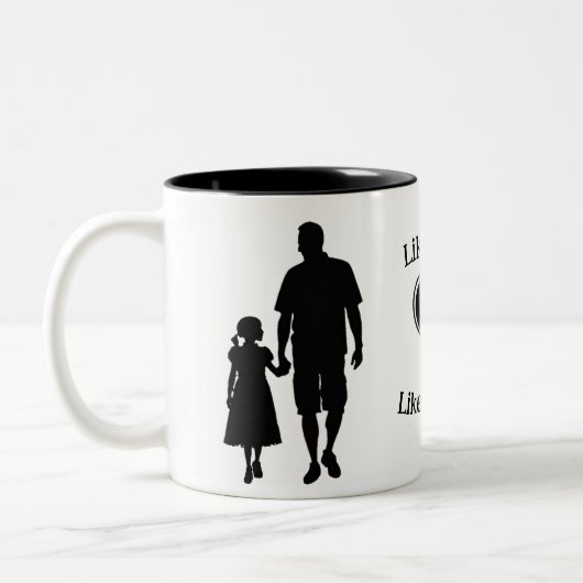 Like Father Like Daughter Silhouette 11oz ツートーンマグカップ (左)