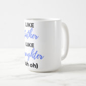 Like Father Like Daughter Uh Oh bl コーヒーマグカップ (正面右)