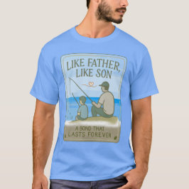 Like Father Like Son魚釣り – ハートフェルト父の Tシャツ