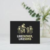 Like Father Like Sons Motocross Dirt Bike Gift ポストカード (スタンド正面)