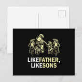 Like Father Like Sons Motocross Dirt Bike Gift ポストカード (正面/裏面)
