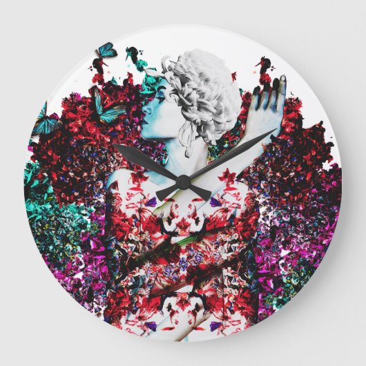 Like Flowering Flowers ラージ壁時計 (正面)