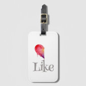 Like - half heart ラゲッジタグ (正面縦)