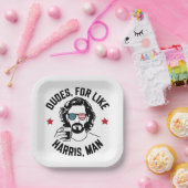 Like Harris Man White Dudes For Harris ペーパープレート (パーティー)