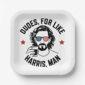 Like Harris Man White Dudes For Harris ペーパープレート (正面)