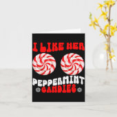 Like Her Peppermint Candies Like His Candy Cane Xm カード (黄色い花)