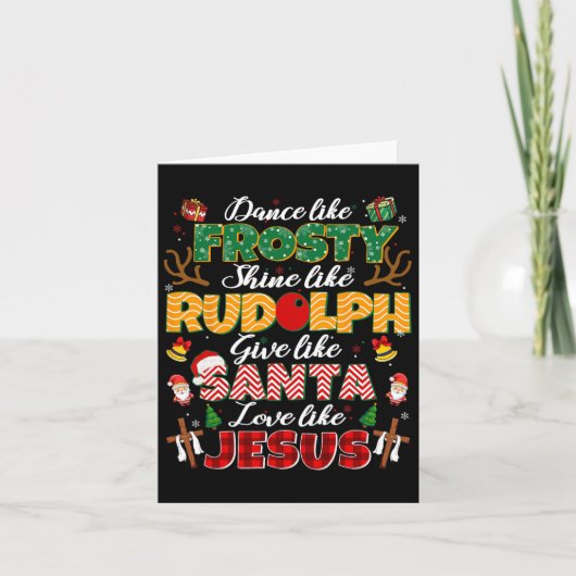 Like Jesus Santa Christian Xma カード (正面)