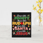 Like Jesus Santa Christian Xma カード (黄色い花)