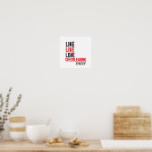 like,live,loveチアリーティング,スマイル ポスター (キッチン)