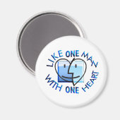 Like One Man With oneハート.png マグネット (正面/裏面)