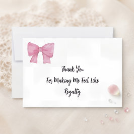 Like Royalty | Pink Bow Card サンキューカード