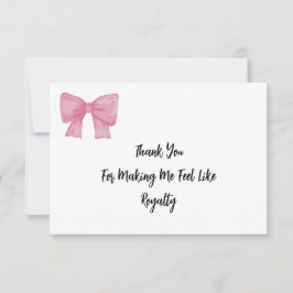 Like Royalty | Pink Bow Card サンキューカード