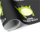 Like Toad-ally Toad おもしろい Pun Dark BG ラッピングペーパー (ロールコーナー)