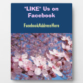 LIKE Us On Facebookプラーク数サイン春 フォトプラーク (正面)