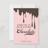 Like You and Chocolate Kids Classroom Valentine 招待状 (正面)