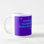 LikeABoss.fun Official Mug - BOSS MODE Edition コーヒーマグカップ (左)