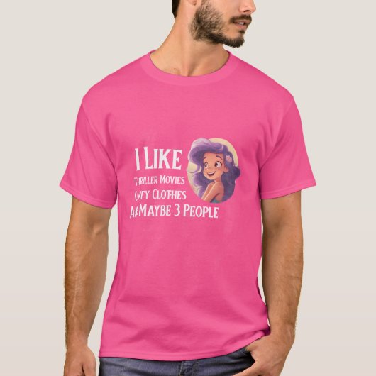 Likehriller 映画の快適な服 多分3人 少女 tシャツ (正面)