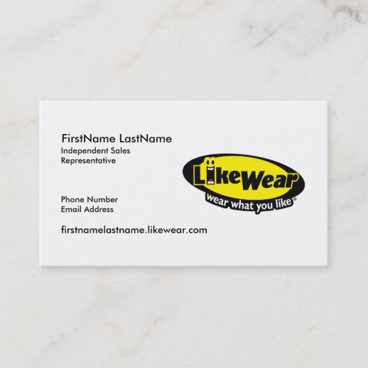 LikeWearの名刺 名刺 (正面)