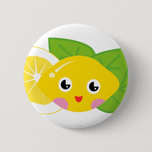 Lilかわいいレモン 缶バッジ (正面)