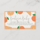 Lilかわいこちゃんモダンオレンジ赤ちゃんシャワーブックリクエスト エンクロージャーカード (正面)