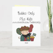 Lilのカウボーイのカウボーイの誕生日の挨拶状 カード (裏面)