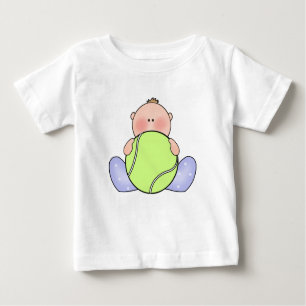 Lilのテニスの男の赤ちゃん ベビーTシャツ