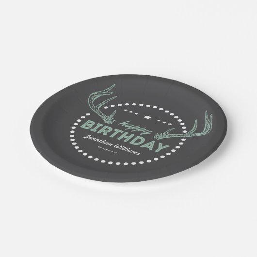 Lilのハンターのプレートのための狩りの誕生日の郵便料金 ペーパープレート (アングル)