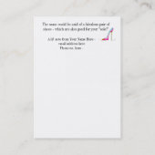 Lilのヨガの虚栄心のノートかしおり! 名刺 (裏面)