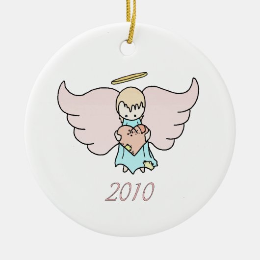 Lilの天使2010年 セラミックオーナメント (正面)