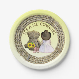 Lilの女性のカーボーイBaby Shower ペーパープレート