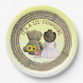 Lilの女性のカーボーイBaby Shower ペーパープレート (正面)